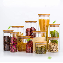 Manufactory Wholesale High borosilicon COFFEE TEA SET HOME STORAGE KITCHEN JAR Glass jar GSJ-04S